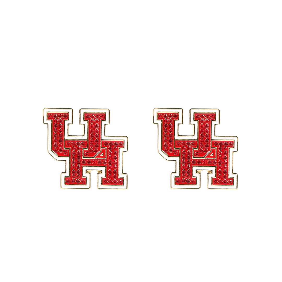 Houston Pavé Logo Studs