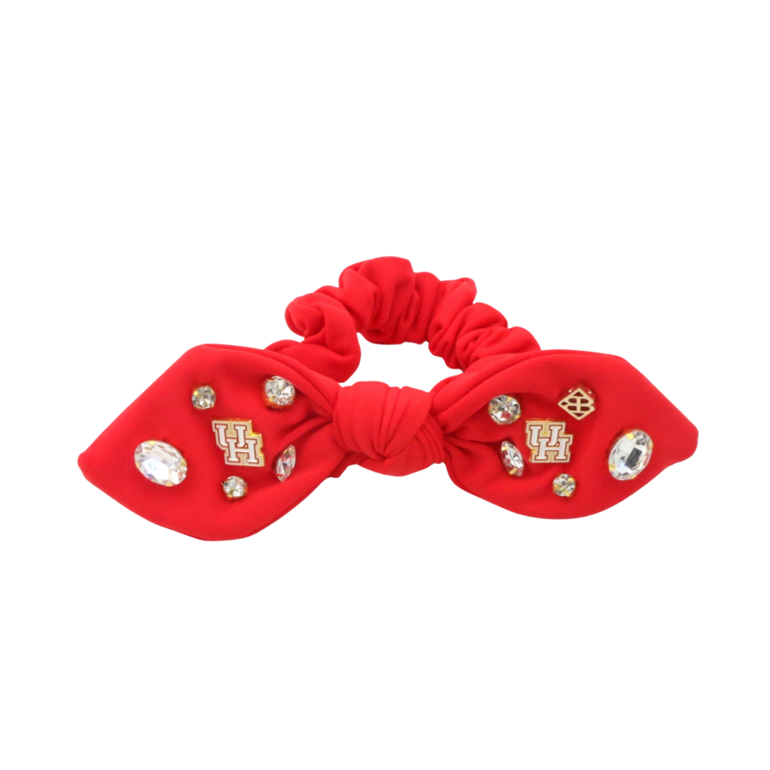 Houston Red Logo Bow Scrunchie