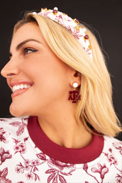 Texas A&M Mini Maroon A&M Earrings