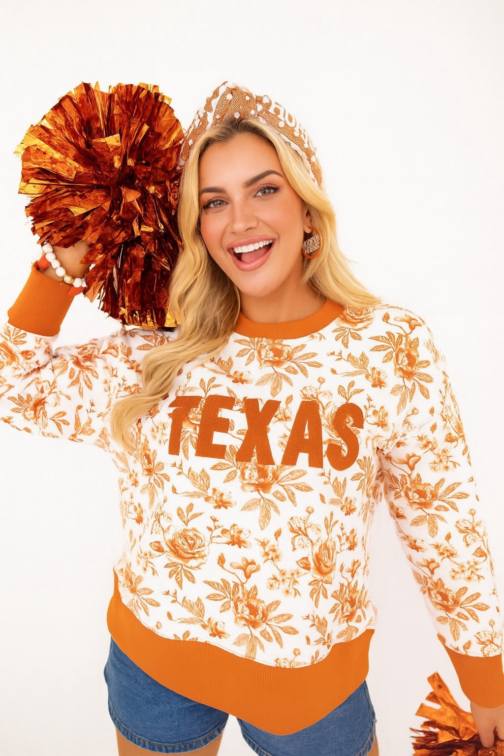 Texas Floral Toile Sweatshirt