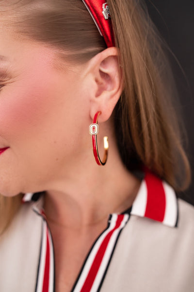 Ohio State Logo Hoop Earrings