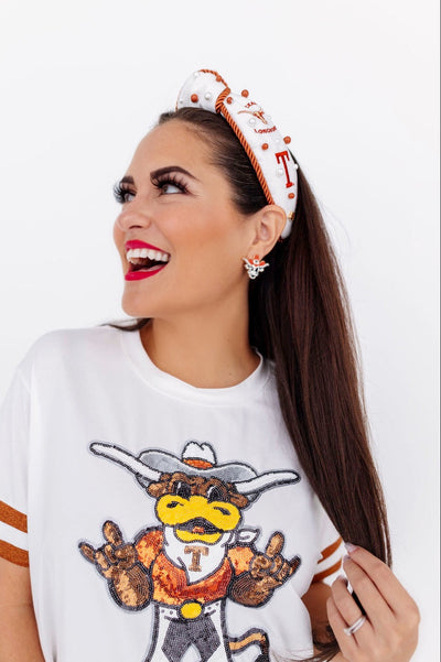 College Vault Texas Mascot Stud Earrings