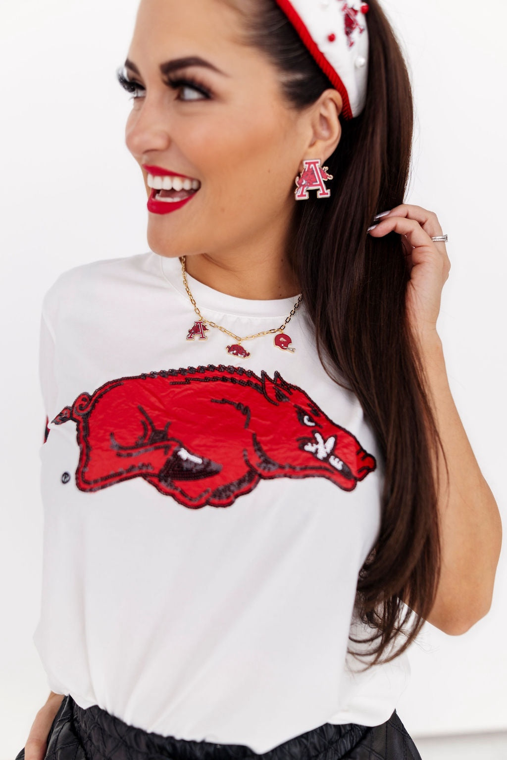 College Vault Arkansas Charm Necklace