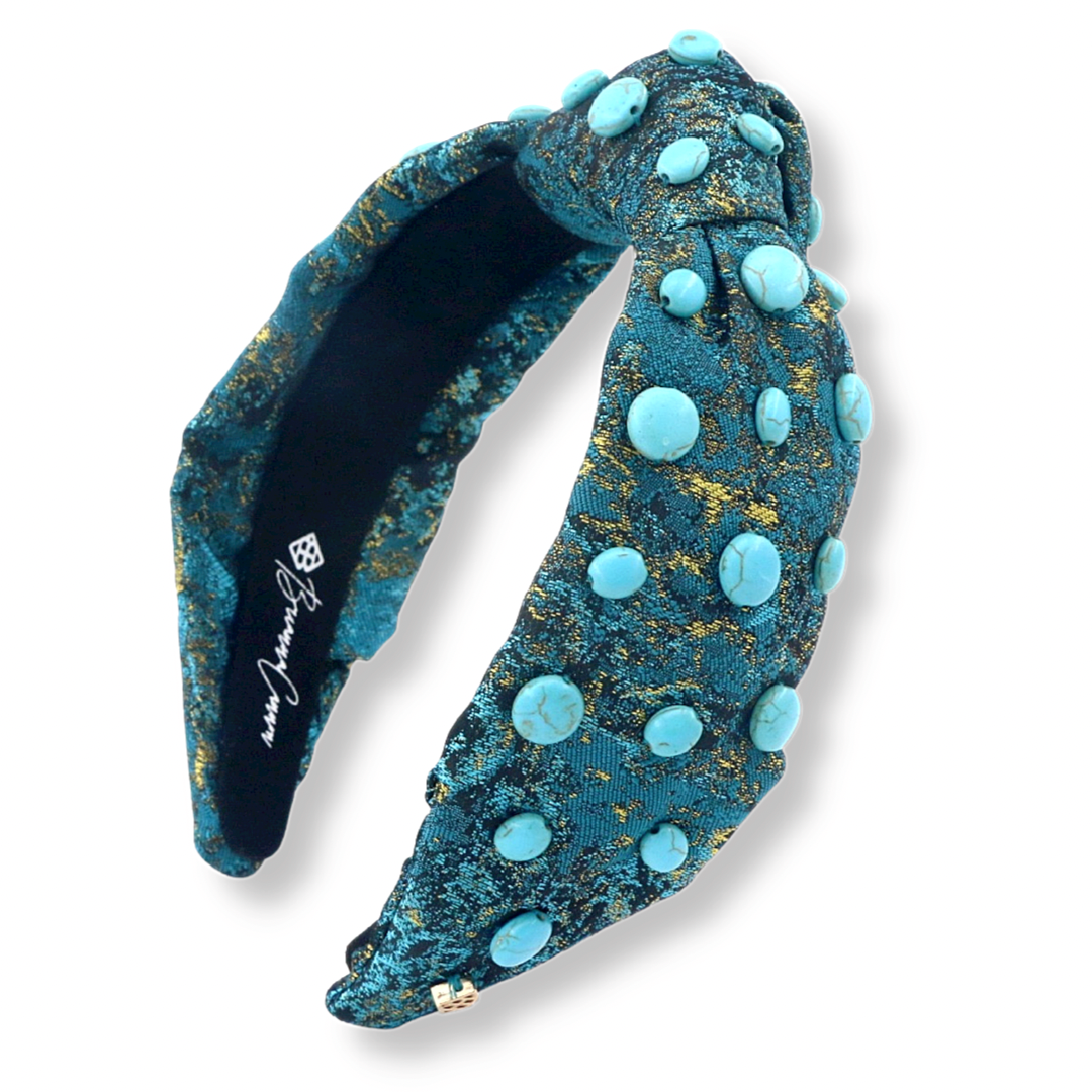 Turquoise & Gold Headband with Turquoise Stones