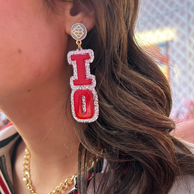 Ohio State Red OHIO Earrings