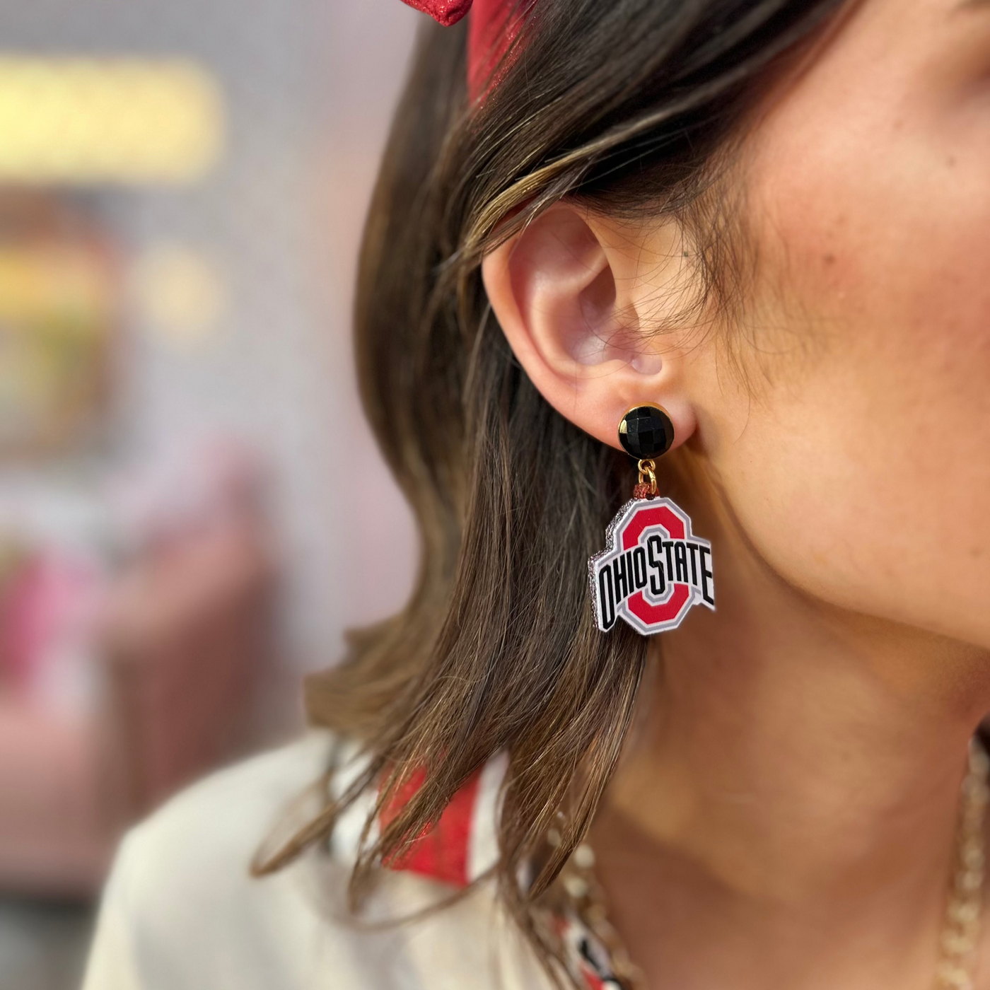 Ohio State Mini Logo Earrings