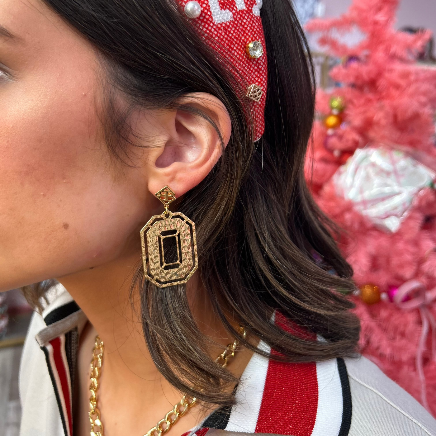 Ohio State Gold Logo Earring with BC Logo