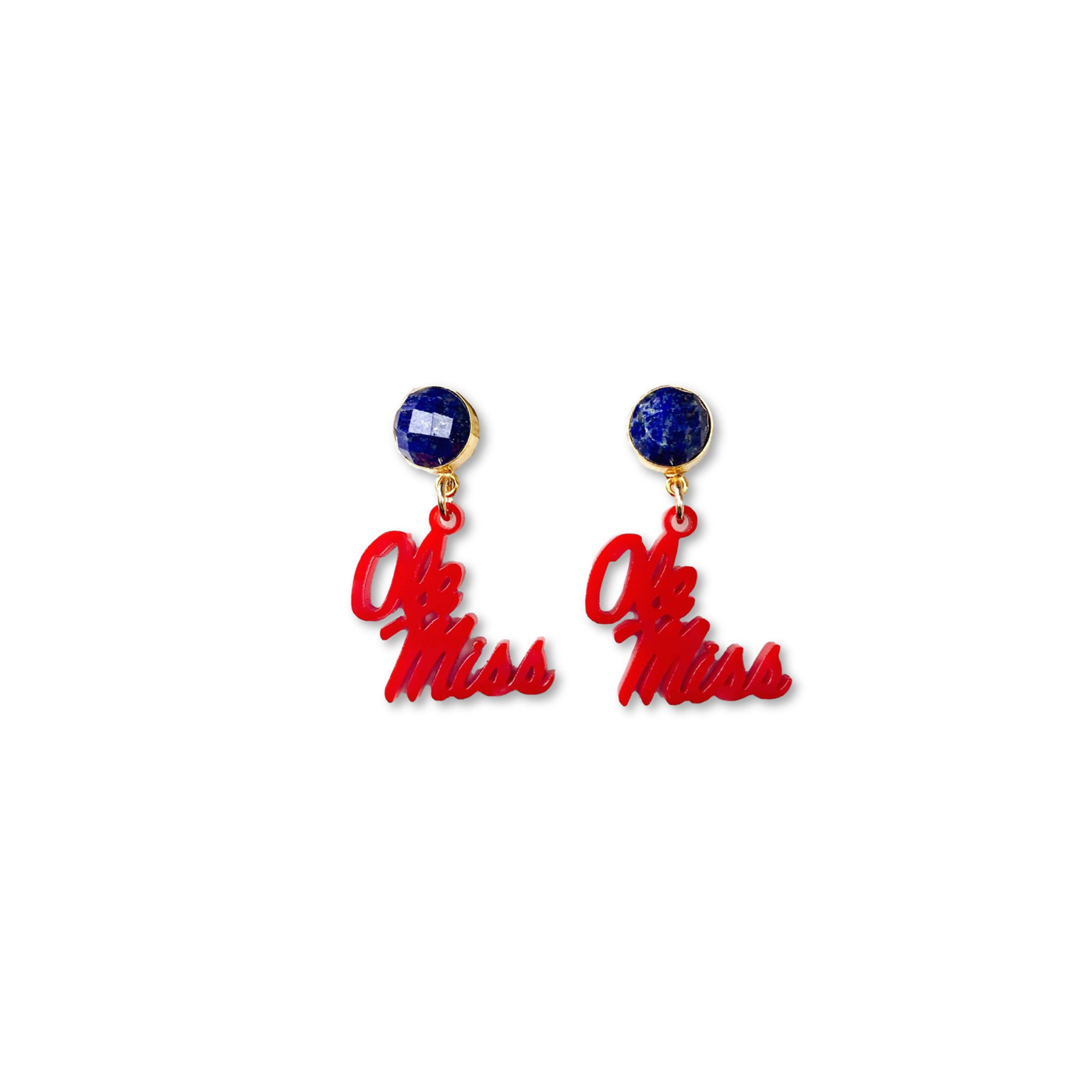 Mini Red Ole Miss Earrings