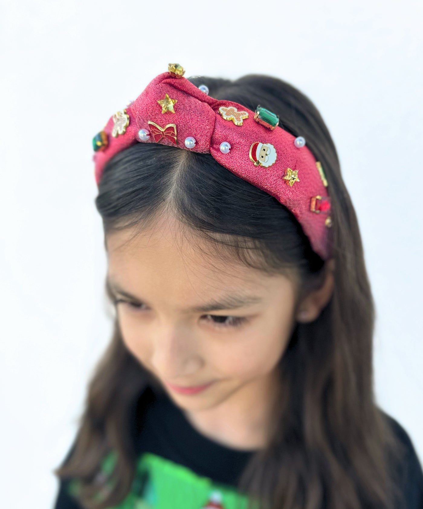 Child Size Red Shimmer Christmas Headband