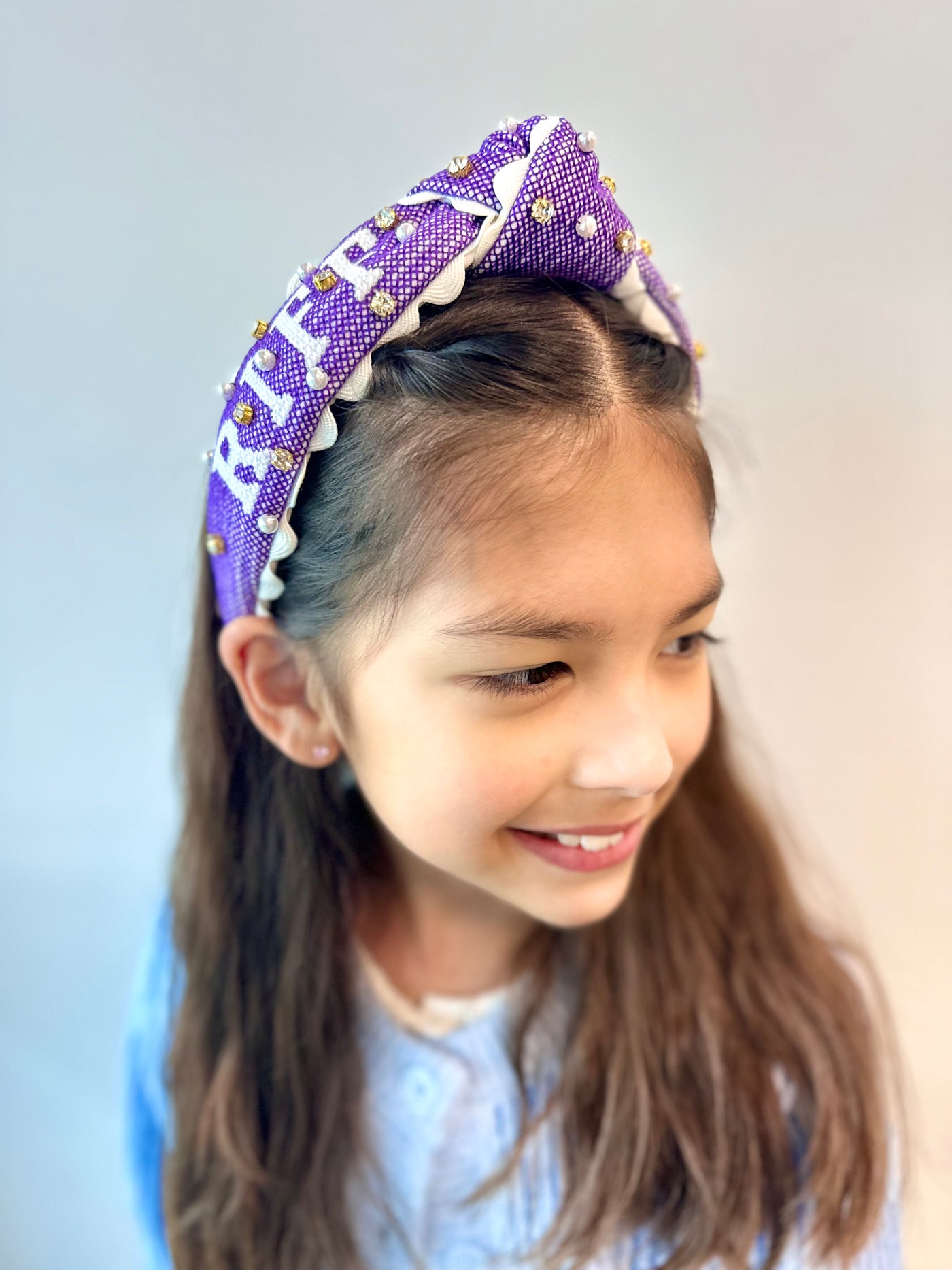 TCU RIFF RAM Child Cross Stitch Headband