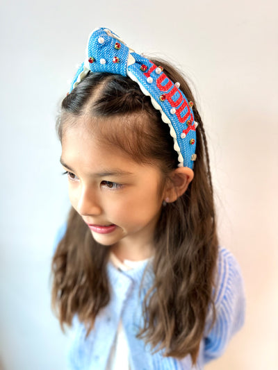 Ole Miss Child Size HOTTY TODDY Cross Stitch Headband