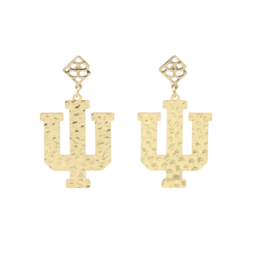 Indiana Gold Logo Earring with BC Logo