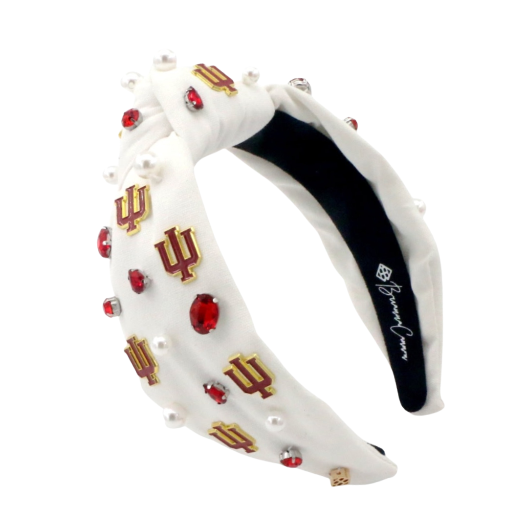 Indiana White Logo Headband