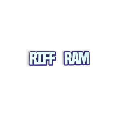 White and Purple  RIFF RAM Studs