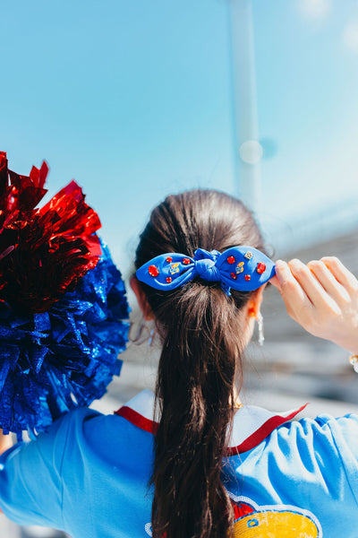 Kansas Blue Logo Bow Scrunchie