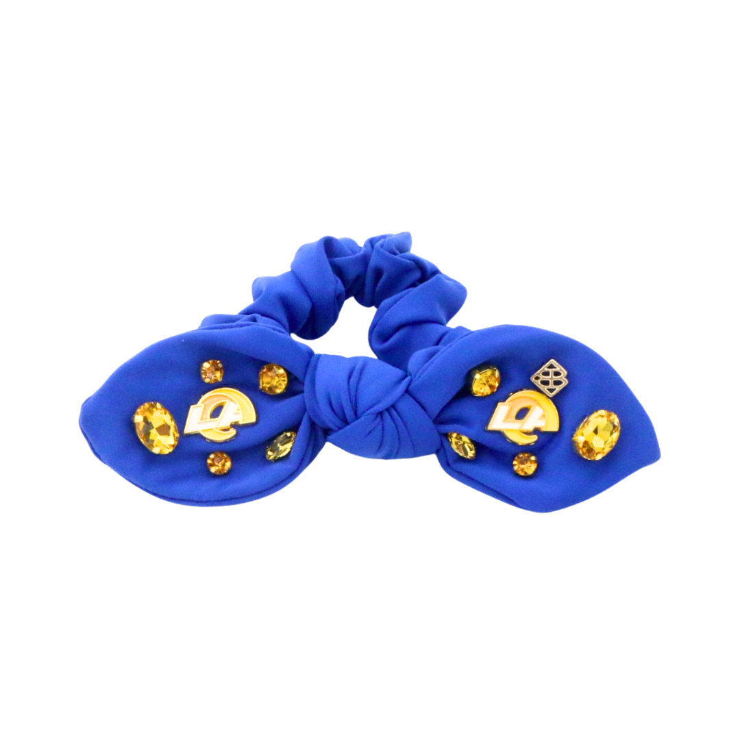 Los Angeles Rams Blue Logo Bow Scrunchie