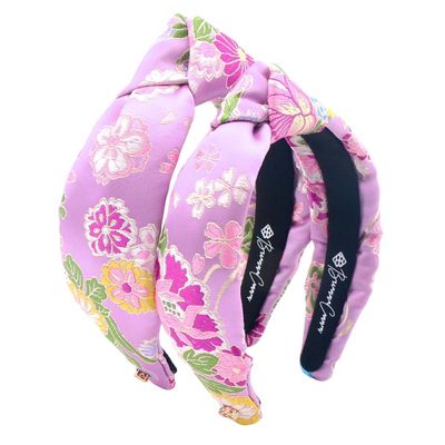 Child Size Lavender Floral Silk Headband
