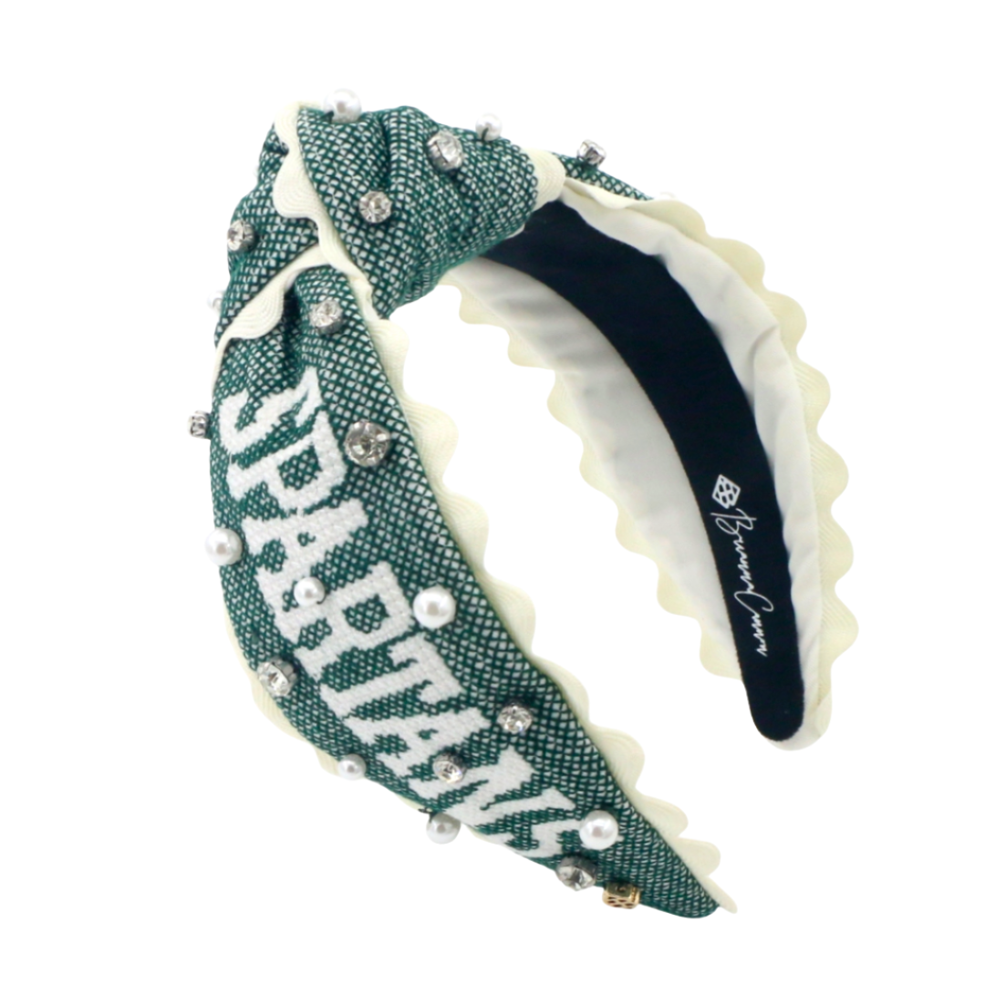 Michigan State Adult SPARTANS Cross Stitch Headband