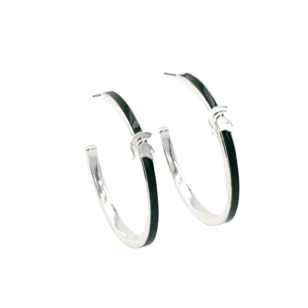 Michigan State Logo Hoop Earring