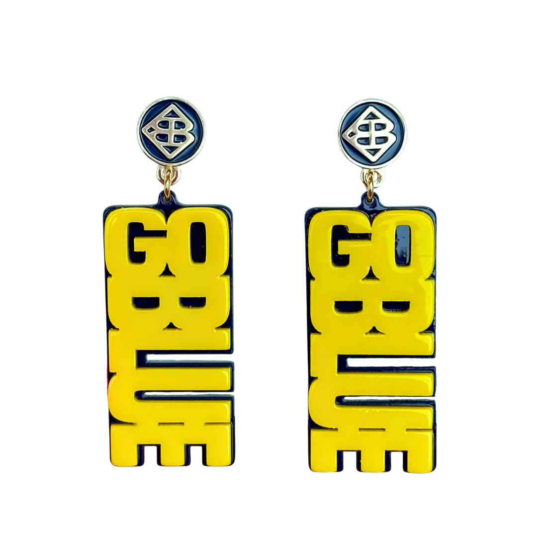 Michigan Maize GO BLUE Earrings