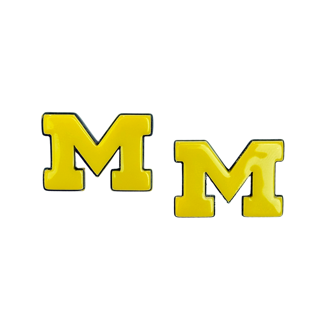 Michigan Maize Logo Stud Earrings