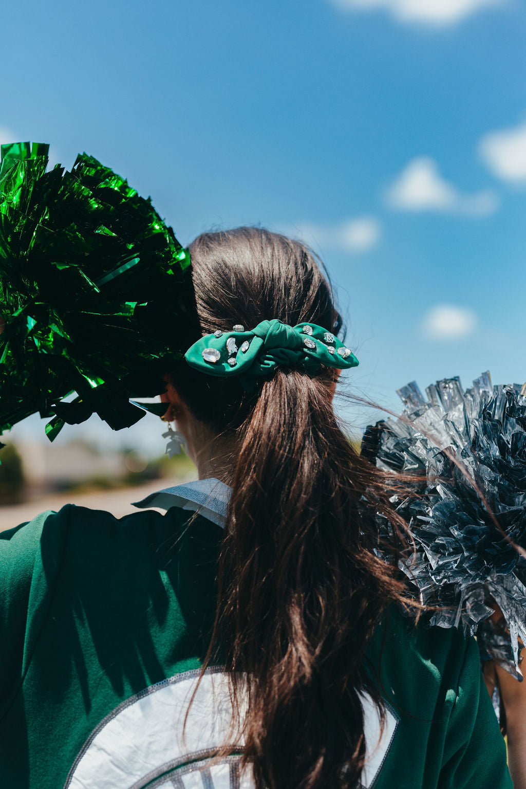 Michigan State Green Logo Bow Scrunchie