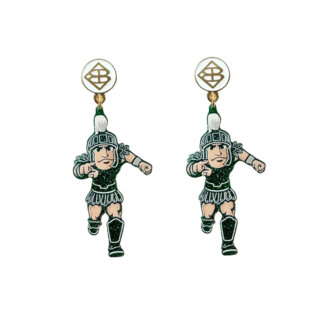 Michigan State Sparty Earrings