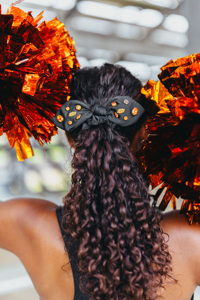 Oklahoma State Black Logo Bow Scrunchie