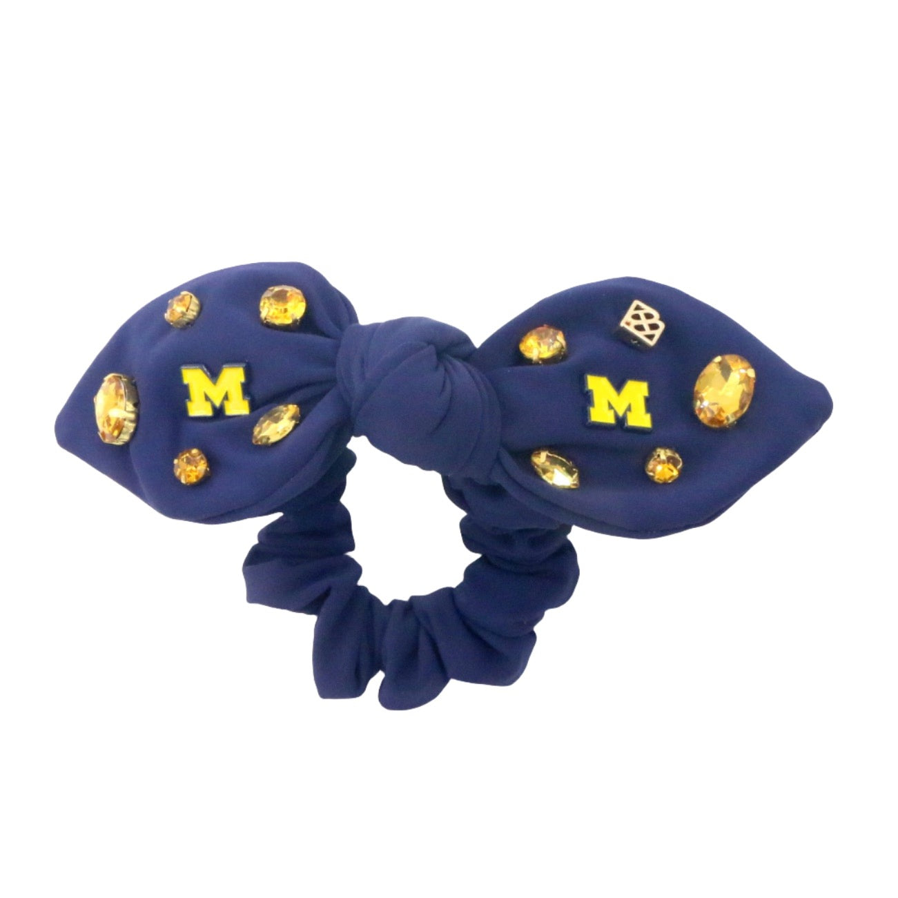 Michigan Navy Logo Bow Scrunchie