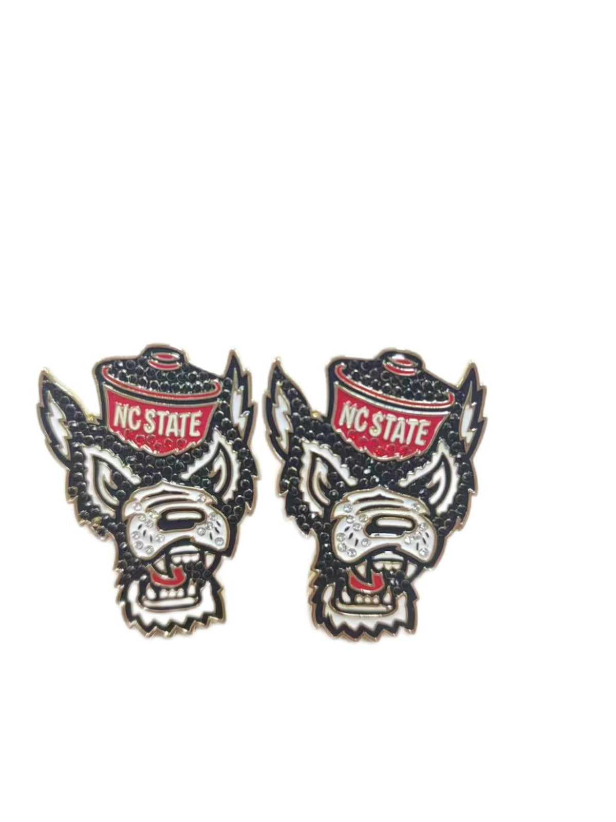 NC State Pavé Logo Studs PRE-ORDER (Est Ship 9/30)