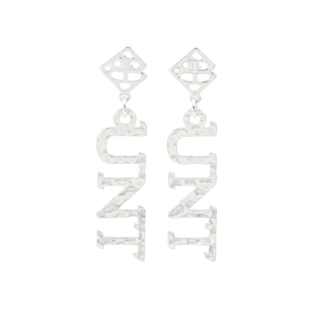 North Texas Silver Logo Earring with BC Logo (Est ship 10/23)