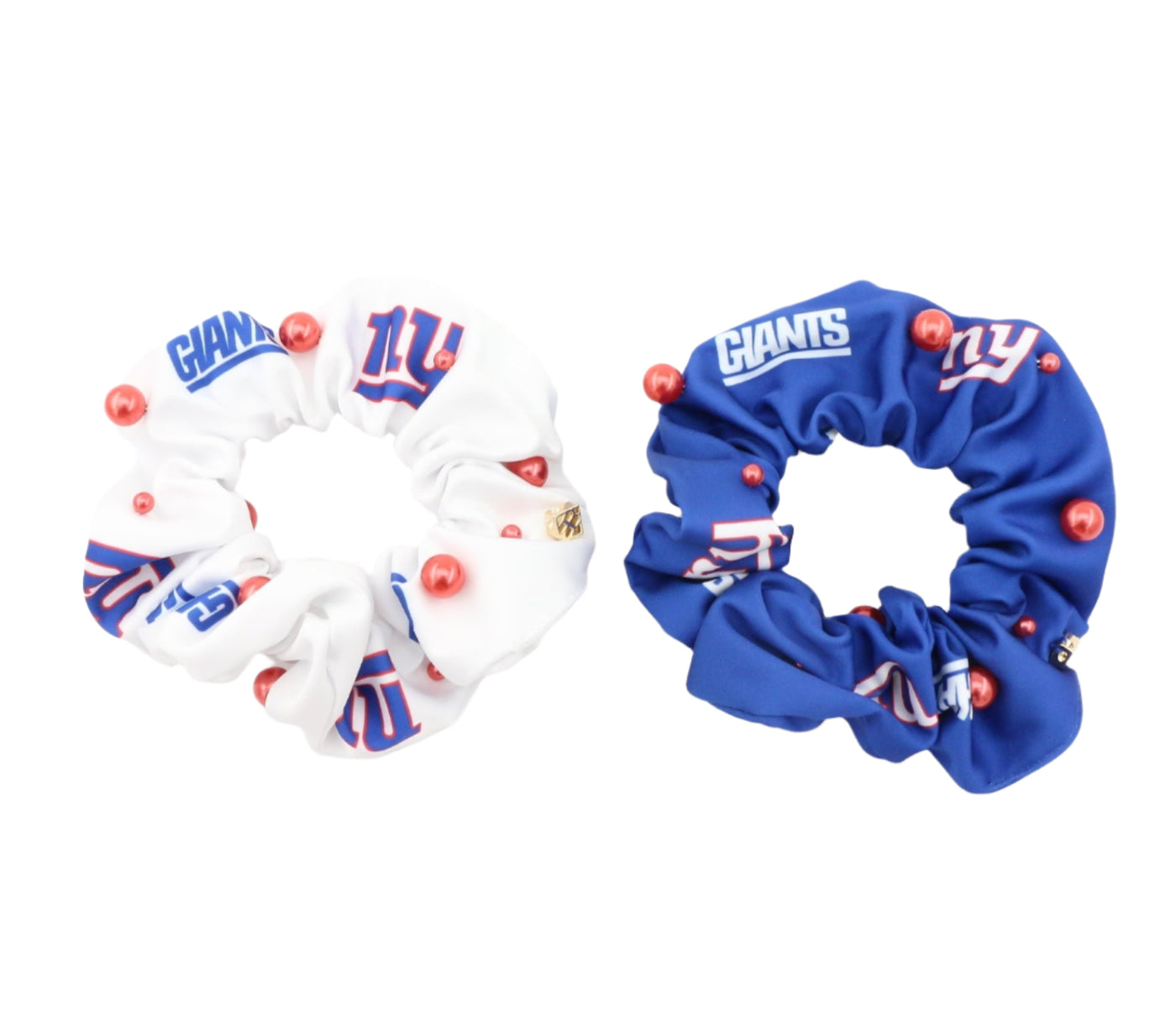 New York Giants White and Blue Dual Scrunchie