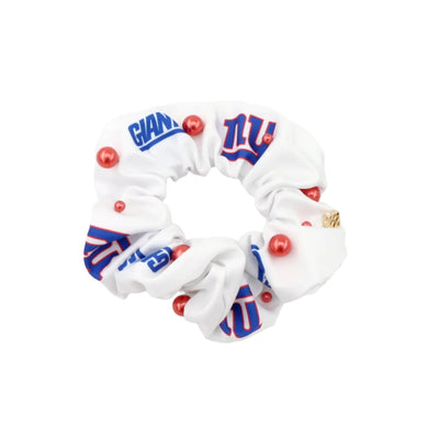 New York Giants White and Blue Dual Scrunchie