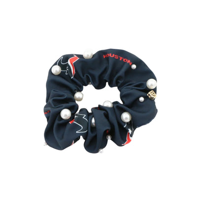 Houston Texans Blue and White Dual Scrunchie