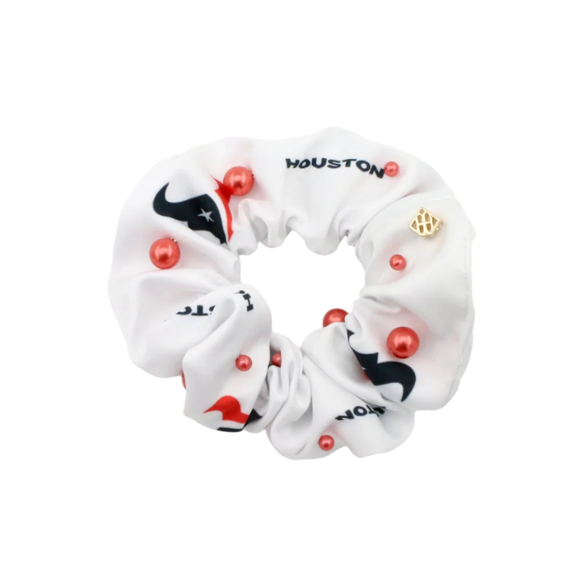 Houston Texans Blue and White Dual Scrunchie