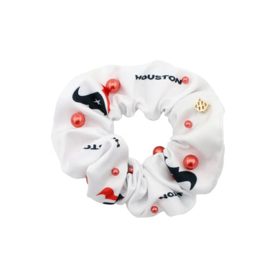 Houston Texans Blue and White Dual Scrunchie
