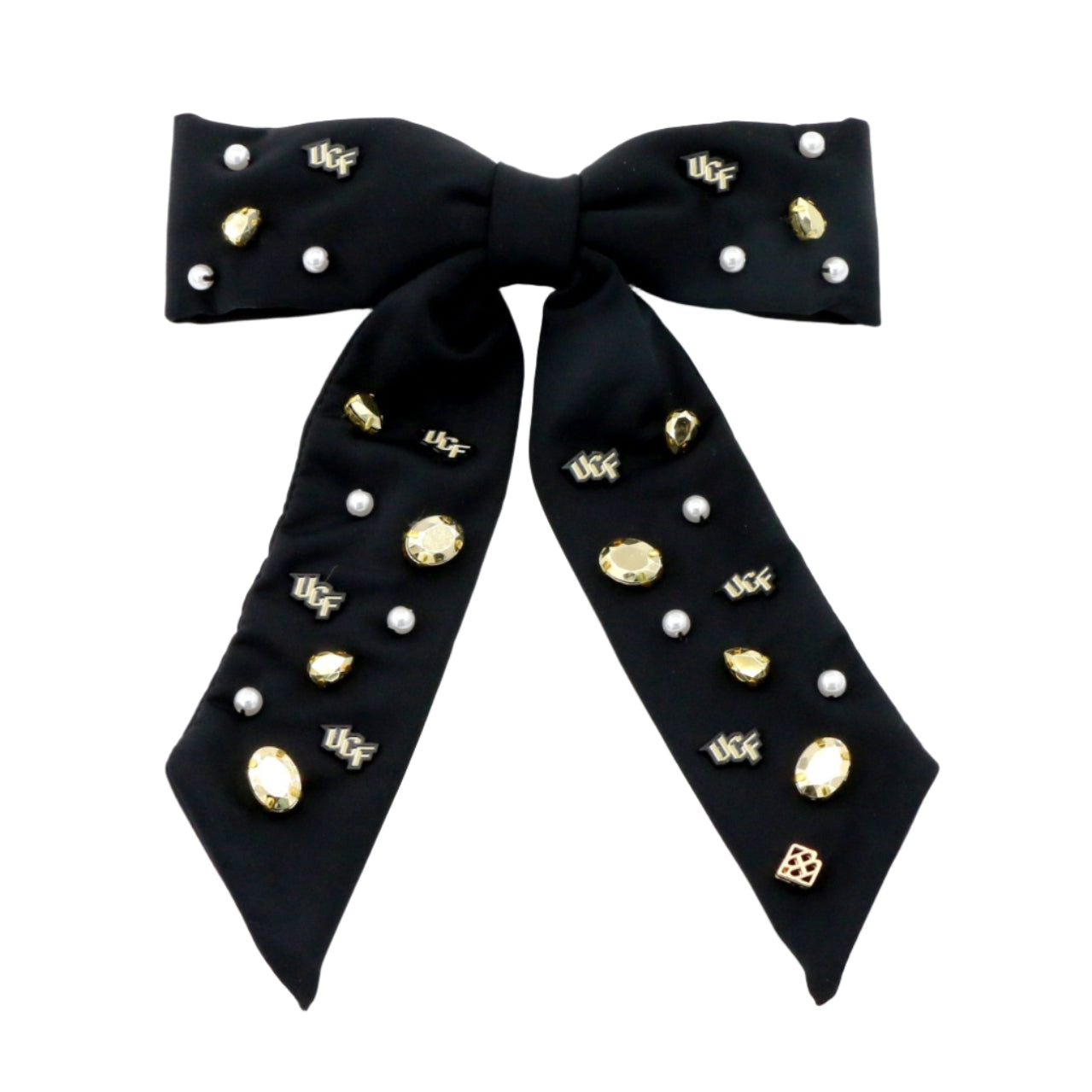 Central Florida Black Logo Bow Barrette