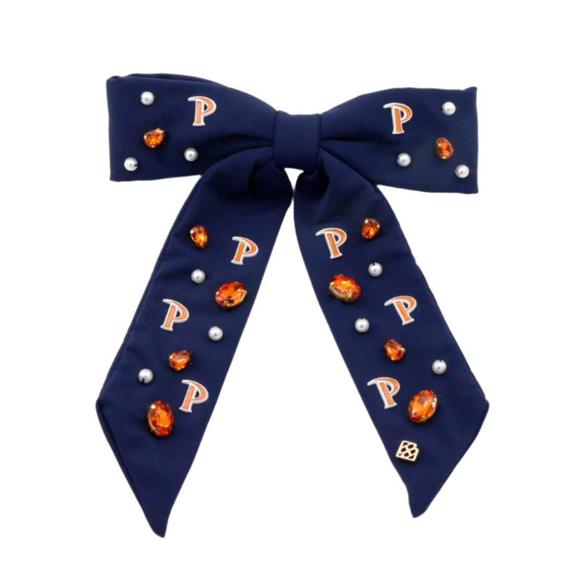 Pepperdine Navy Bow Barrette