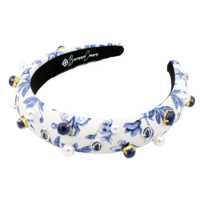 Penn State Floral Toile Logo Headband