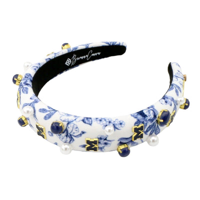 Michigan Floral Toile Logo Headband