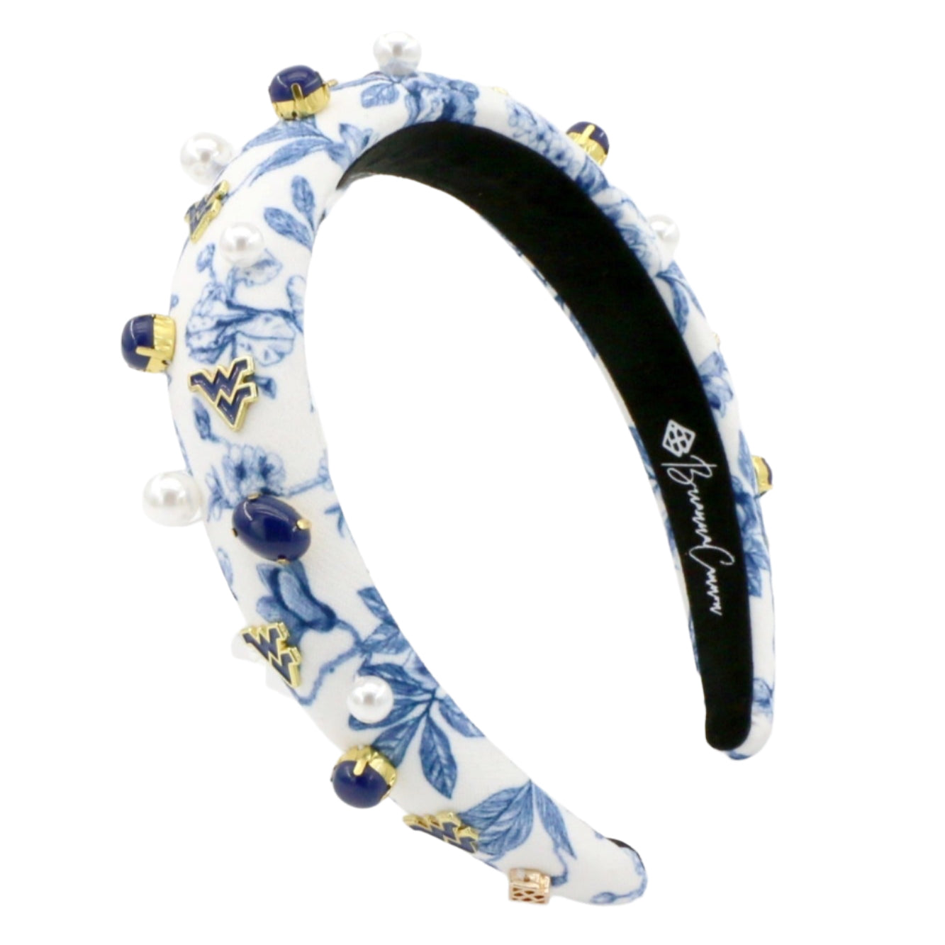 West Virginia Floral Toile Logo Headband