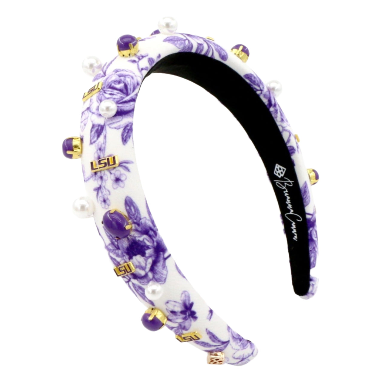 LSU Floral Toile Logo Headband