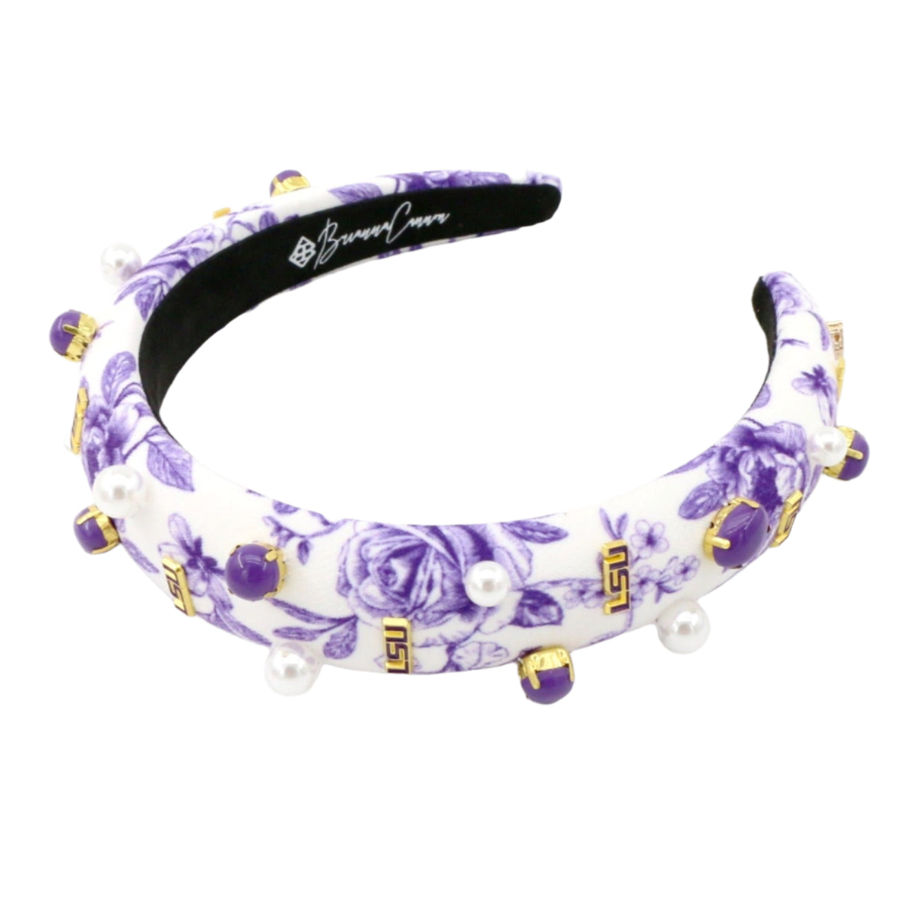 LSU Floral Toile Logo Headband
