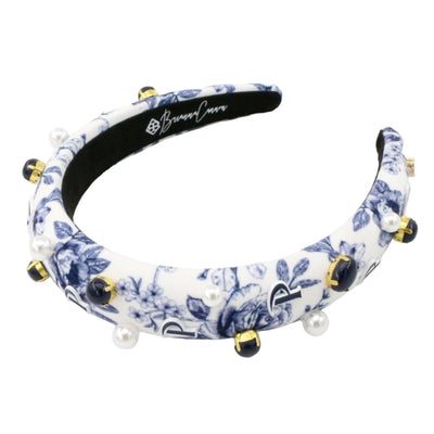 Pepperdine Floral Toile Logo Headband PRE-ORDER (Est. Ship 1/15)