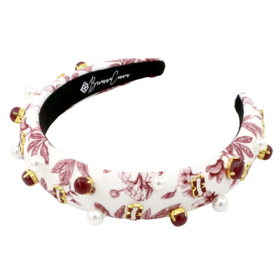 Mississippi State Floral Toile Logo Headband