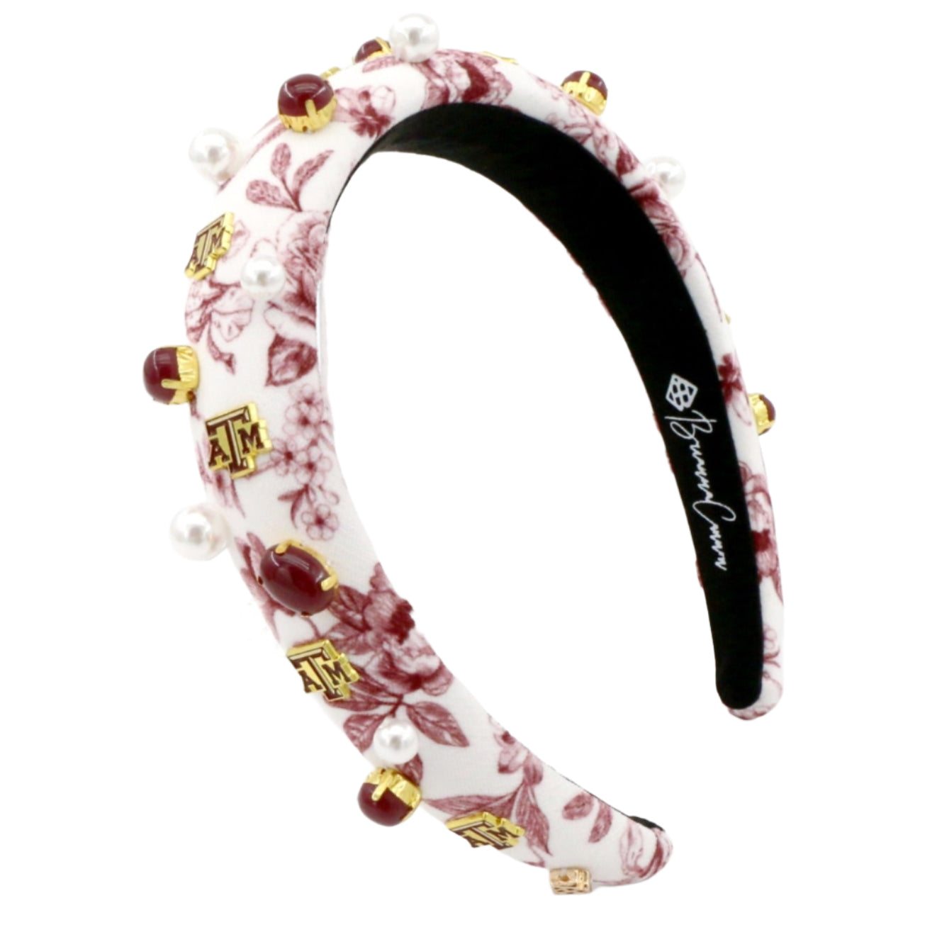 Texas A&M Floral Toile Logo Headband