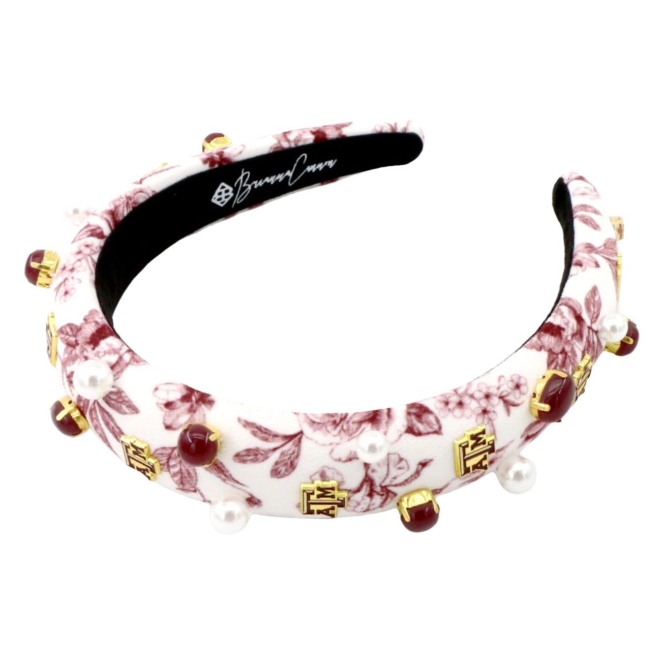 Texas A&M Floral Toile Logo Headband