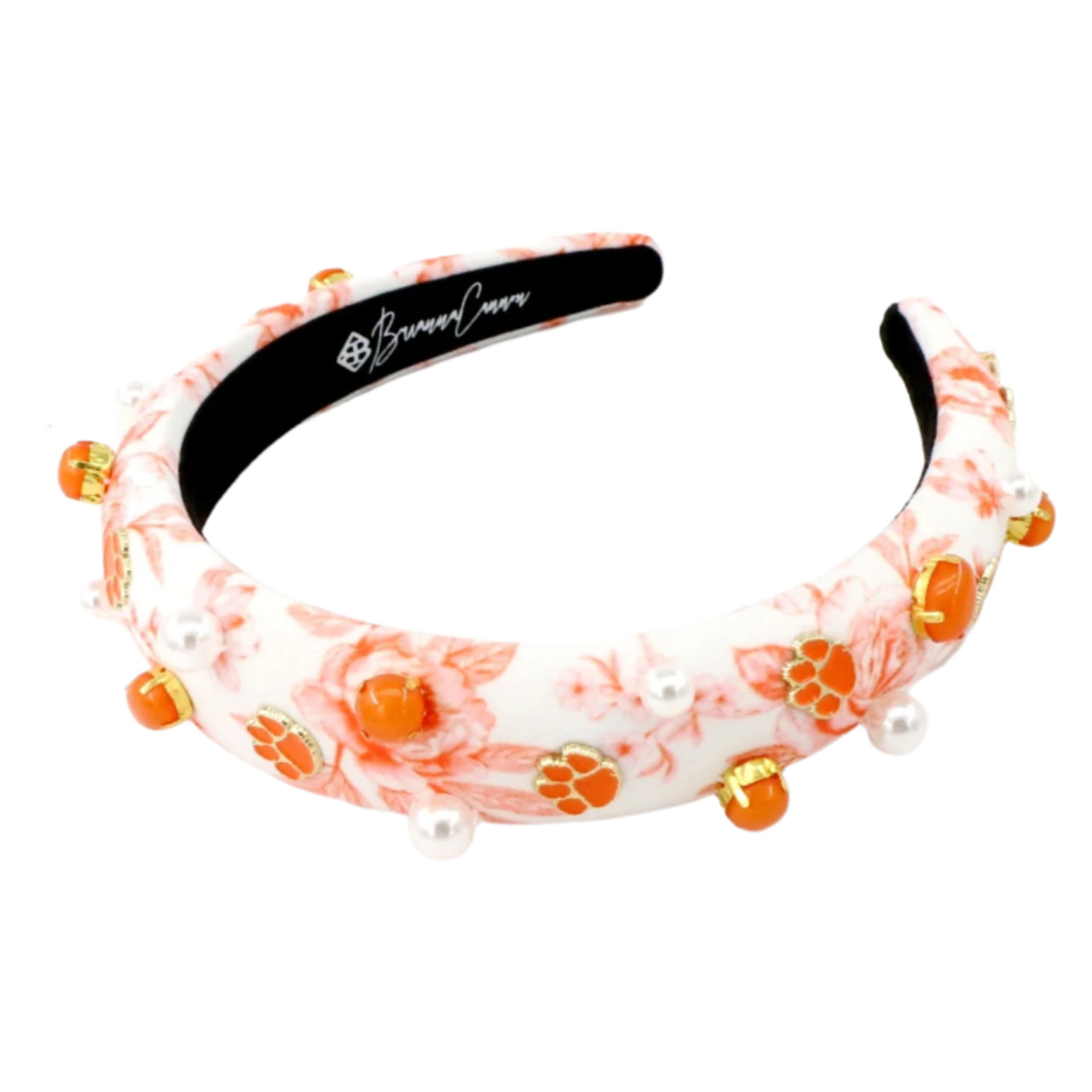 Clemson Floral Toile Logo Headband