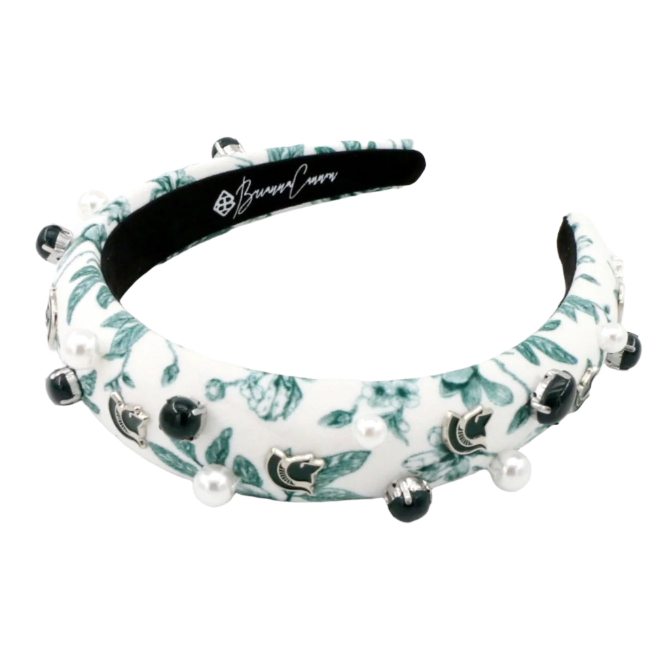 Michigan State Floral Toile Logo Headband