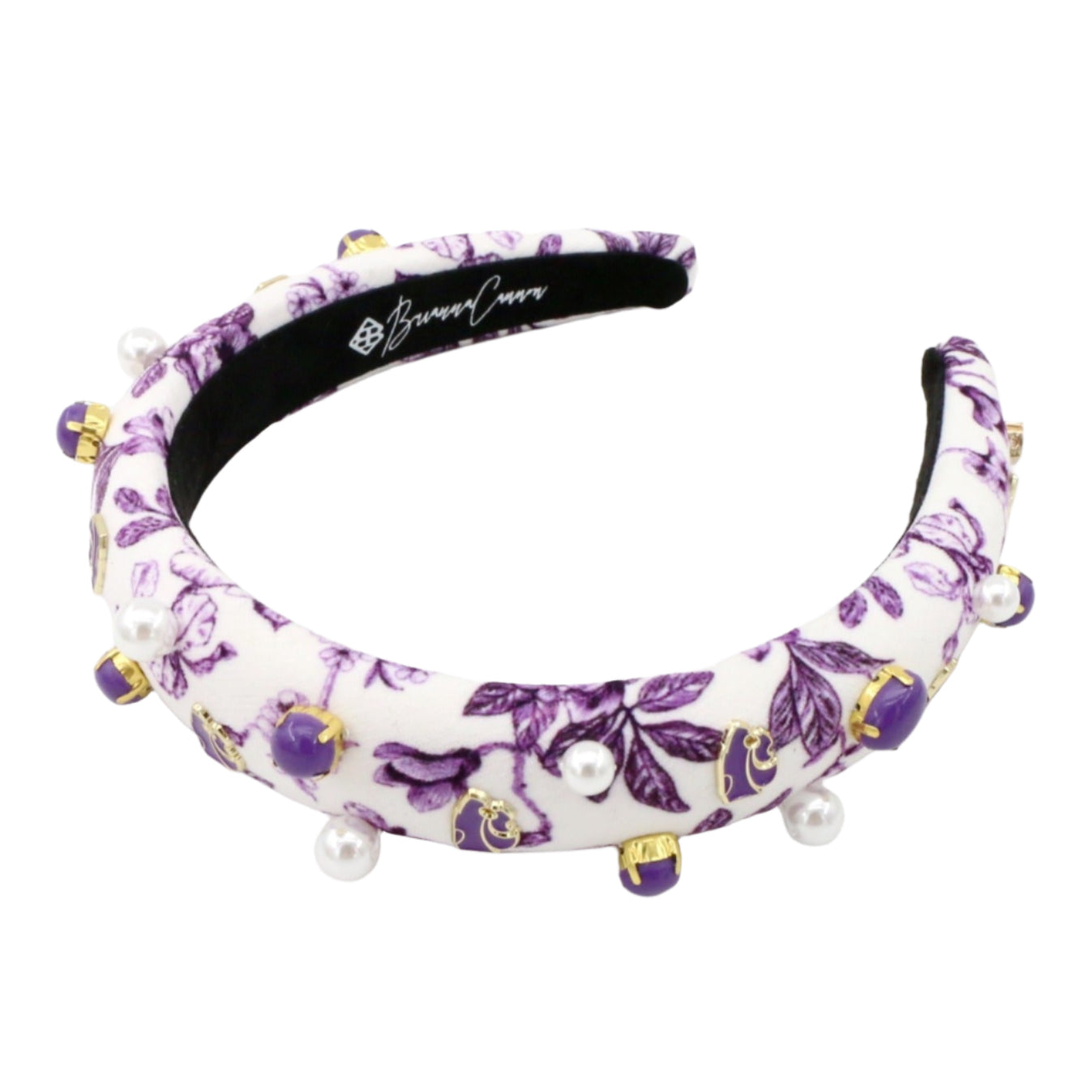 Kansas State Floral Toile Logo Headband